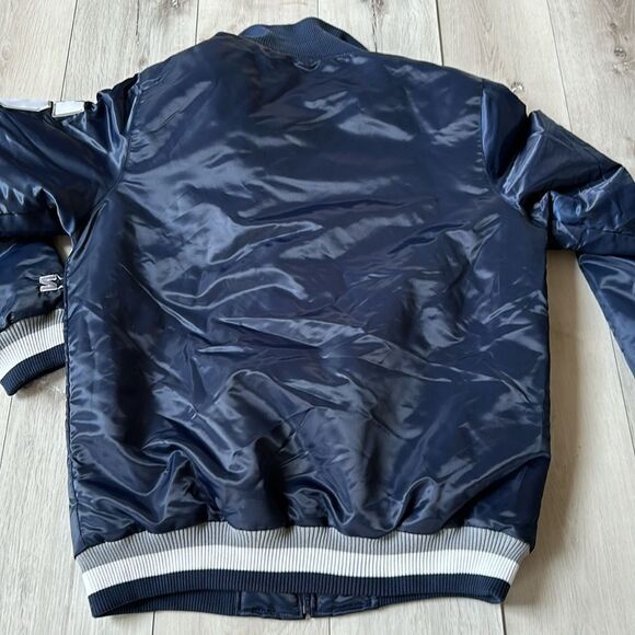 Starter‎ The Enforcer Penn State Navy Blue Satin Jacket M Nwt - Picture 7 of 7